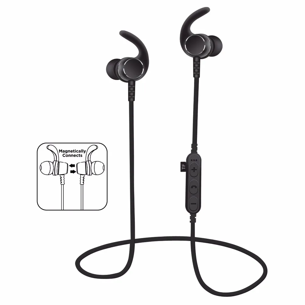 LWHWZT T3 Bluetooth Earphones Sport ear hook Music Earphone Magnet TF Card Slot Wireless Headset Wireless Headphone Over ear