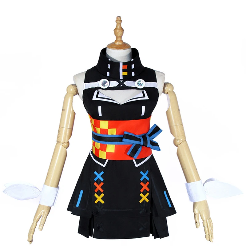 Retraso искусственный костюм для косплея на Хэллоуин youpuber Kaguya Luna AIcos Fiesta Colorblocking Femenina