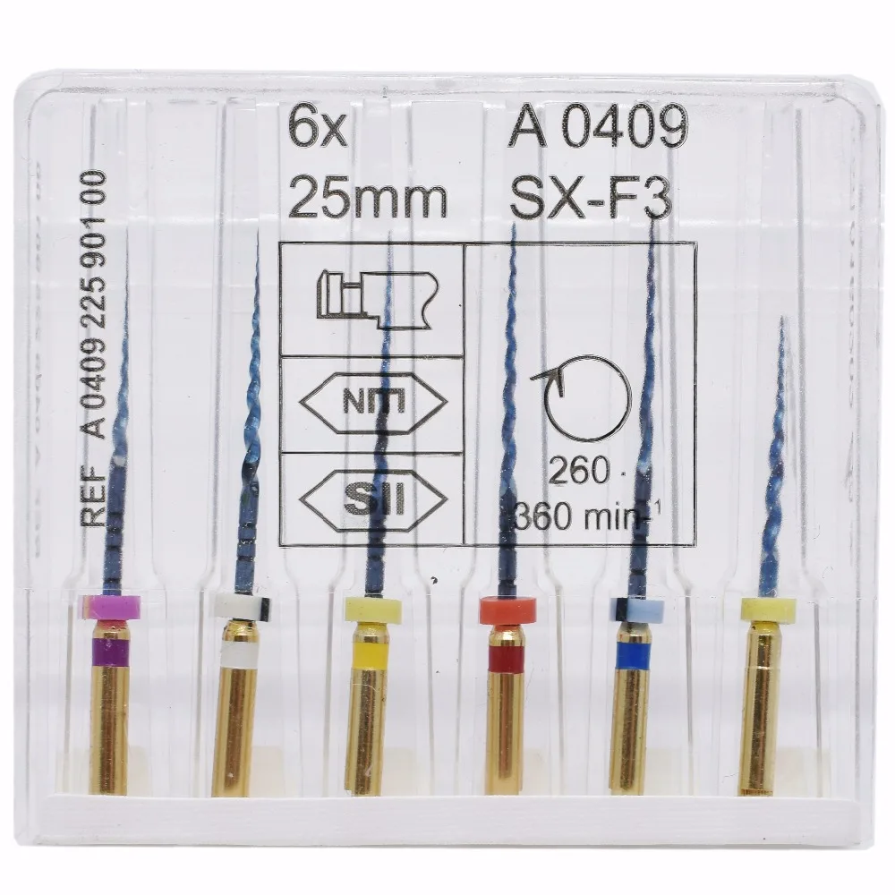 Dental protaper blue flexible files endo rotary files endodontic niti files 25mm nickel