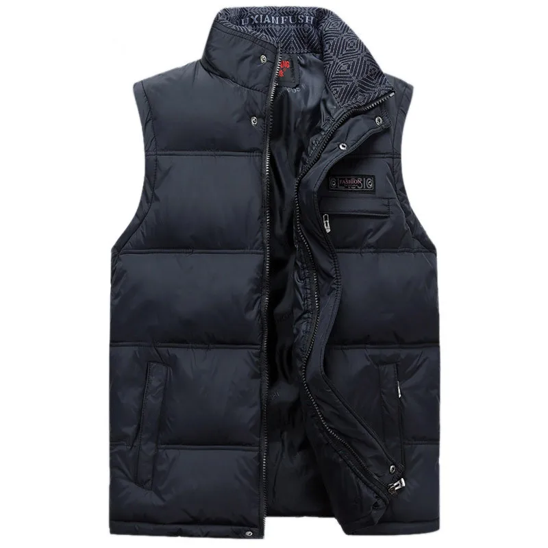 2017 Men's Sleeveless Vest Jackets Winter Casual Coats Male Plus Size ...