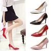 Big Size High Heels Pointed Toe Pumps Patent Leather Dress Shoes Thick Heels Office Shoes Woman Faux Suede ladies shoes romeetse ► Photo 3/6