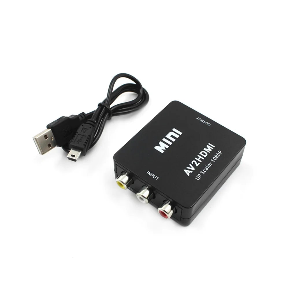 Mini AV to HDMI Video Converter Box AV2 RCA CVBS Adapter for HDTV TV PS3 PS4 PC DVD Xbox Projector |