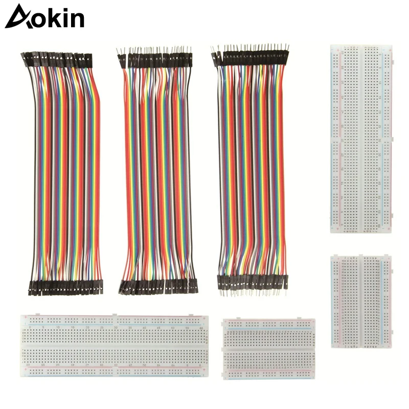 Макетная плата паяльные джамперные кабели 400/830 Pin PCB Board Dupont Jumper провода для