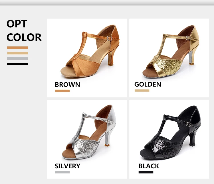 Женская обувь для латинских танцев атлас/искусственная кожа бальные/Танго/Сальса сандалии 5 см/7 см каблук больше стиля(больше цветов