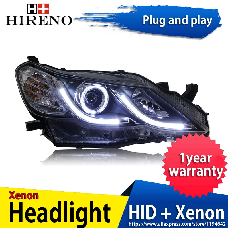 Hireno фары для 2010-2013 Toyota Reiz Mark X фар автомобиля сборки светодиодный DRL ангел объектив двойной луч HID ксеноновые 2 шт