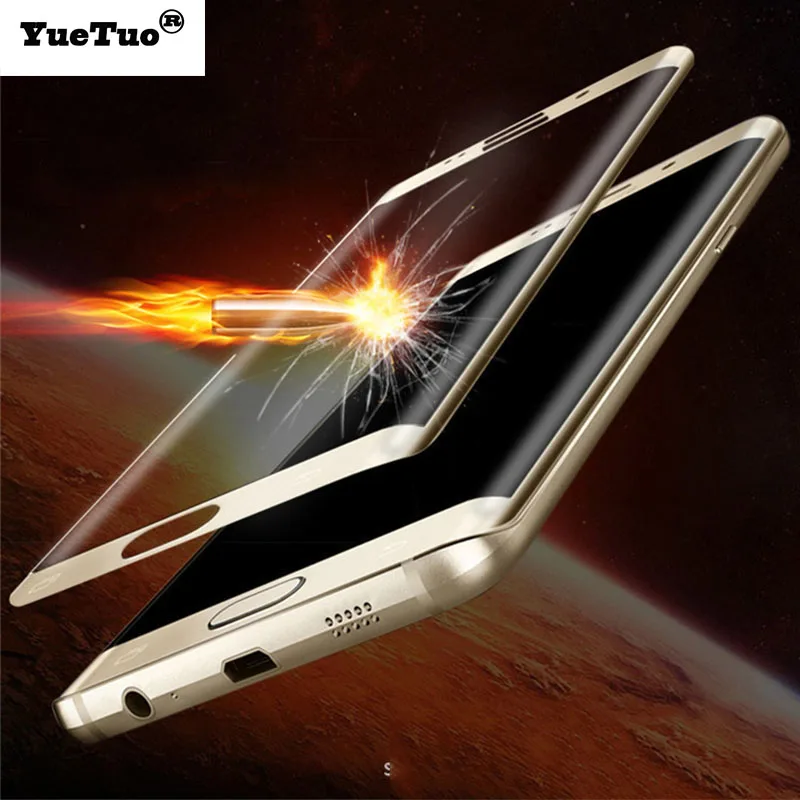 

YueTuo full 3d curved tempered glass for samsung galaxy s6edge s6 edge g925 9h film front protective screen protector protection