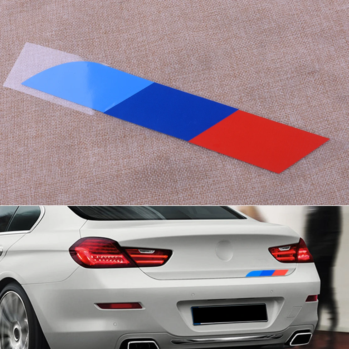 

CITALL New Style M Car Sports Styling 3 Color Decal Reflective Rear Trunk Side Skirt Stripe Sticker Fit for BMW 3 4 5 7 Series