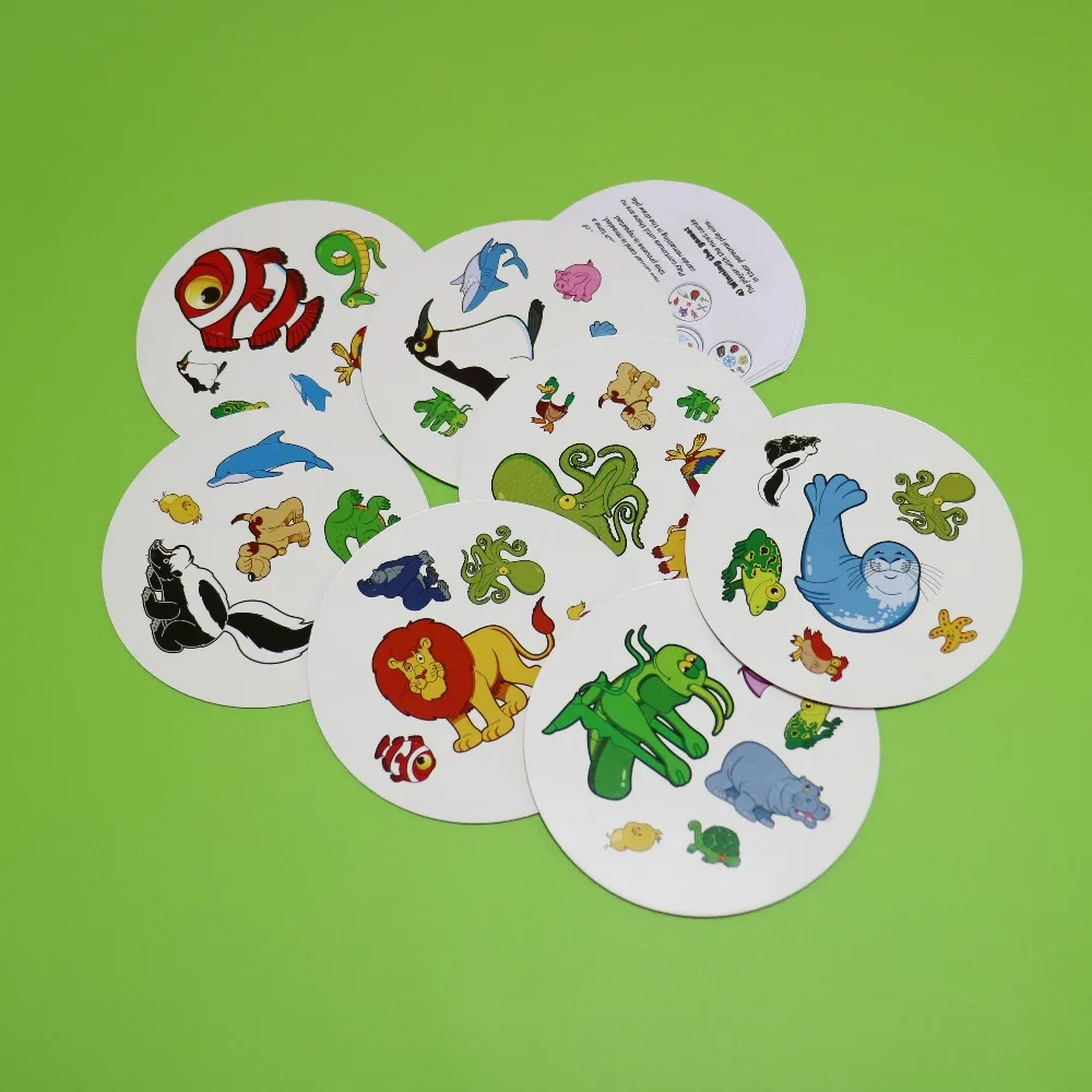 Английская версия spot животные карты игры для детей, как это наслаждаться товары с металлической коробкой 31 игральные карты домашние вечерние настольные игры