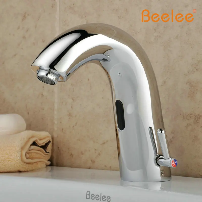 

Modern Free Shipping Automatic Hand Touchless Tap Hot Cold Mixer Tap Electronic Water Mixer for Bathroom Sink (BL0114MS)