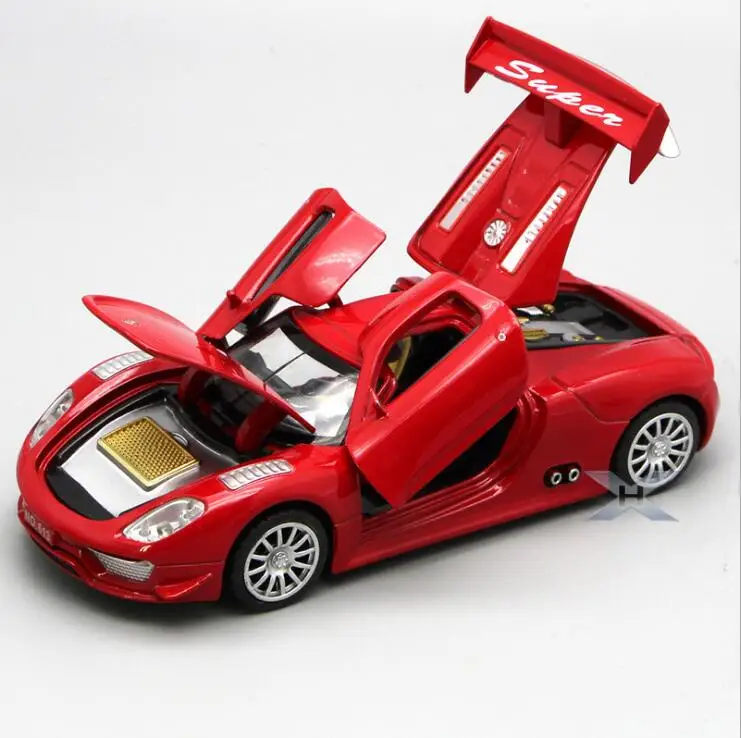 

porsche model car 918 sports car model For Porsche Panamera with Steering wheel control front wheel steering toy for Children