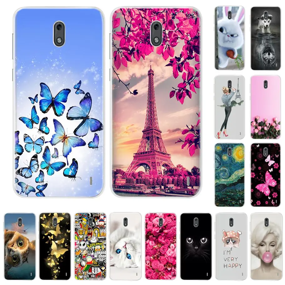 Мягкий силиконовый чехол из ТПУ для Nokia 2 TA-1029 TA-1035 Ультратонкий с принтом защиты