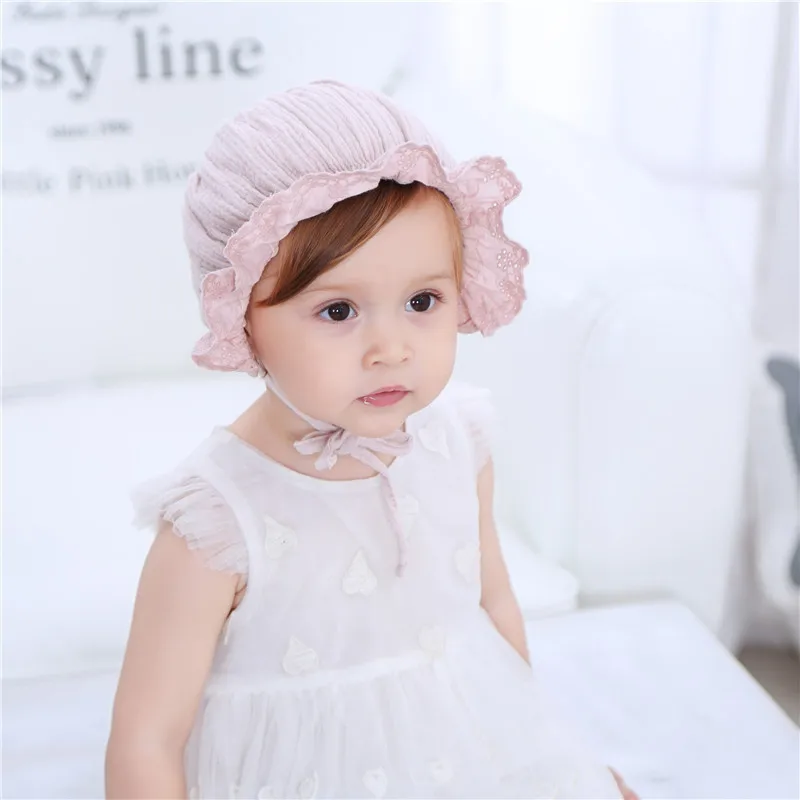 

Photography Sweet Princess Court Cap Baby Girl Hat Pink Newborn Flower Shape Hats for 1 First Birthday Girls Gift 2-12 Month