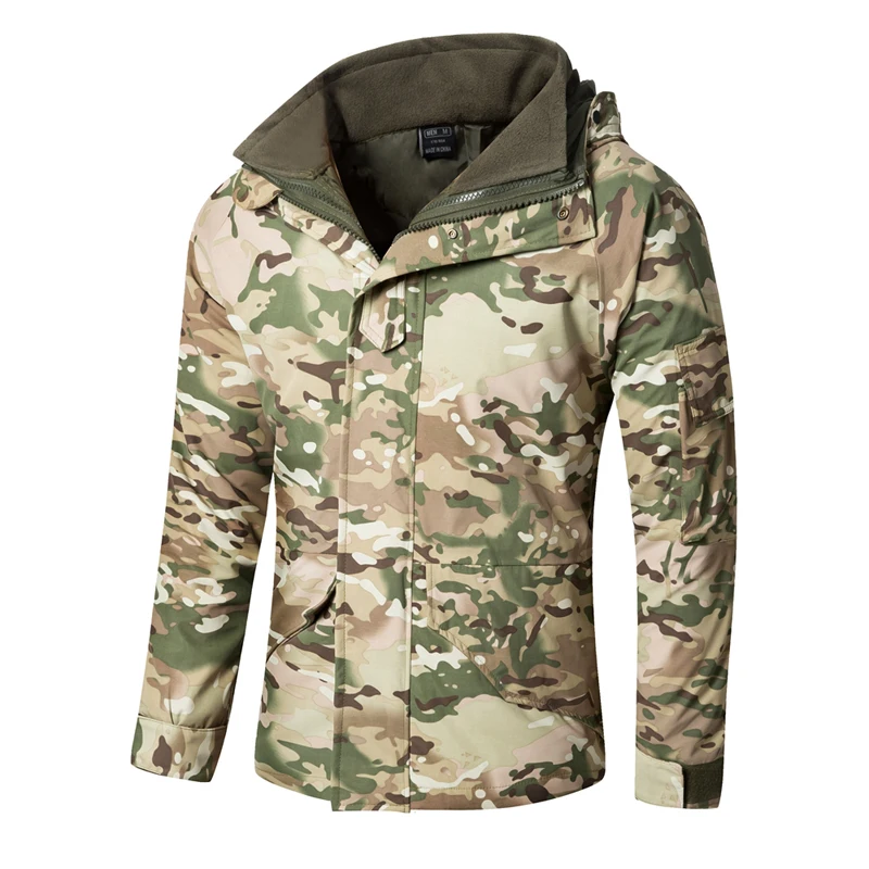 

Men's Tactical Army Camouflage Winter Jackets and Coats Warm Fleece inside Military Jacket Waterproof G8 Windbreaker Size S-3XL
