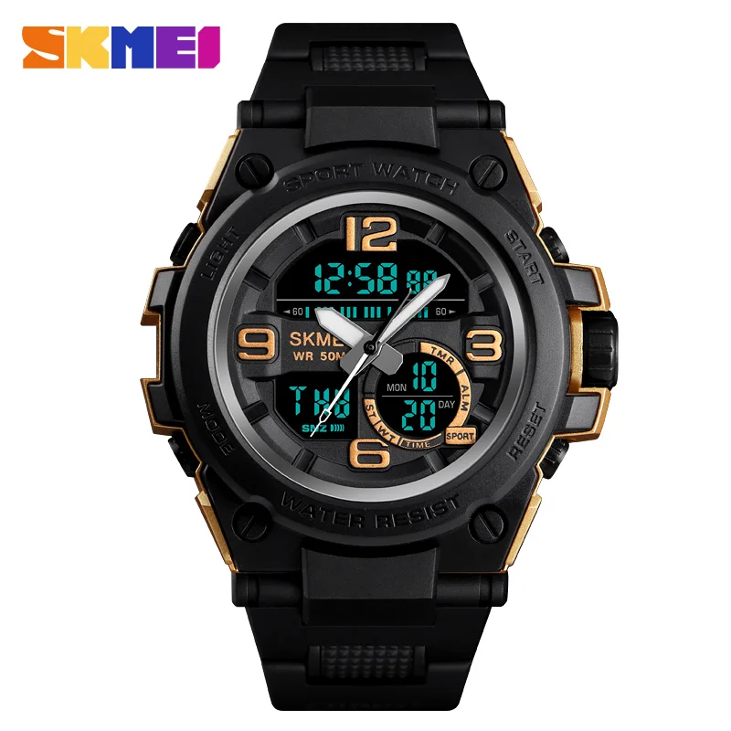 

SKMEI Men Quartz Sport Wristwatch Fashion Trending Waterproof Multi-function Digital Bucle Watches Auto Date Clock