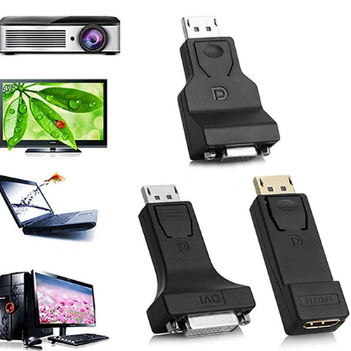 1080P DP Display Port Male to DVI/HDMI/VGA Female Converter Adapter for PC Laptop |