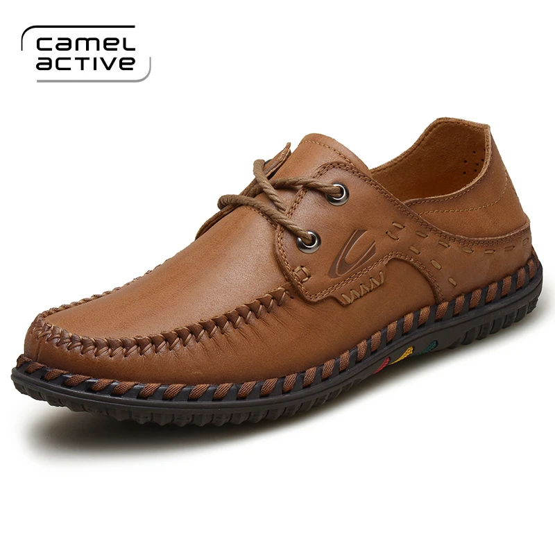 Camel Active 2018 Fashion Style Soft Moccasins Men Loafers High Quality Genuine Leather Shoes Men Flats Gommino Driving Shoes