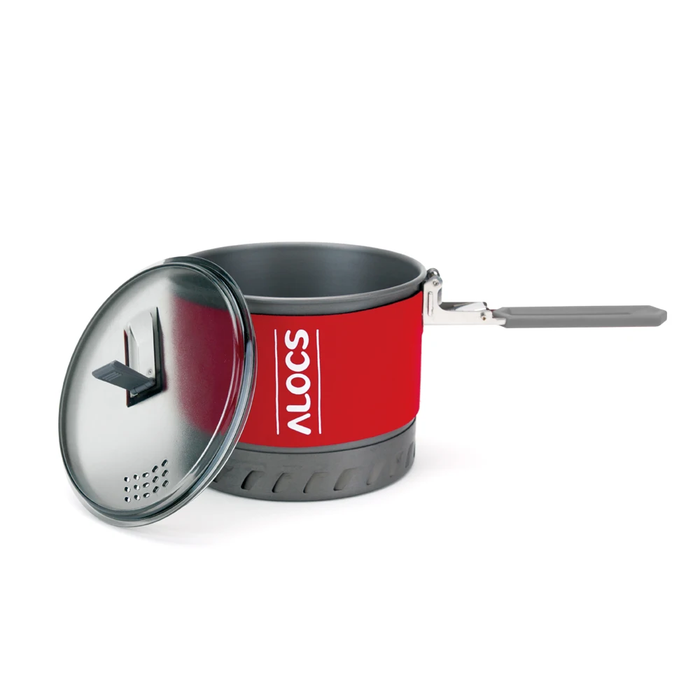 1.4L cocinar al aire libre Pot Set de cocina portátil senderismo Camping Picnic mochila montañismo utensilios de cocina olla