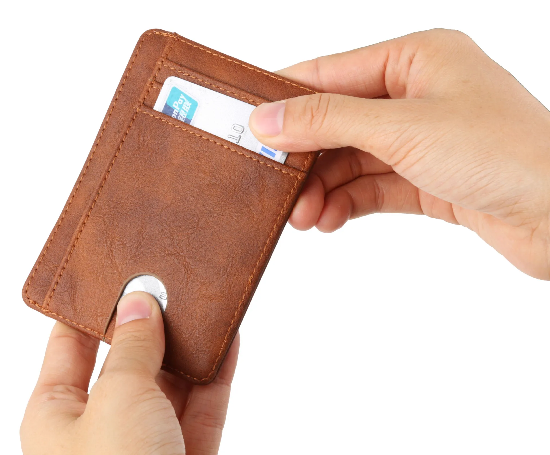 Новое поступление RFID Блокировка тонкий мужской кожаный кредитный держатель для карт женский бизнес мини-Банк Чехол для карт кошелек для мужчин маленький кошелек