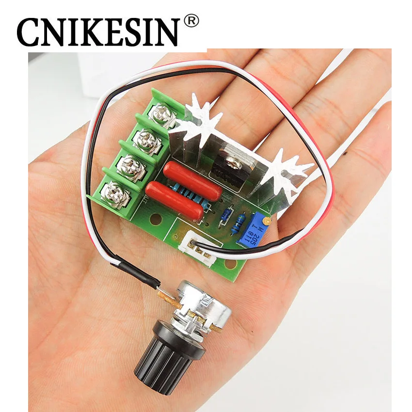 Image CNIKESIN 2000W Silicon Controlled Voltage Regulator High Power Electronic Governor Dimming Adjust Speed Thermostat With Line