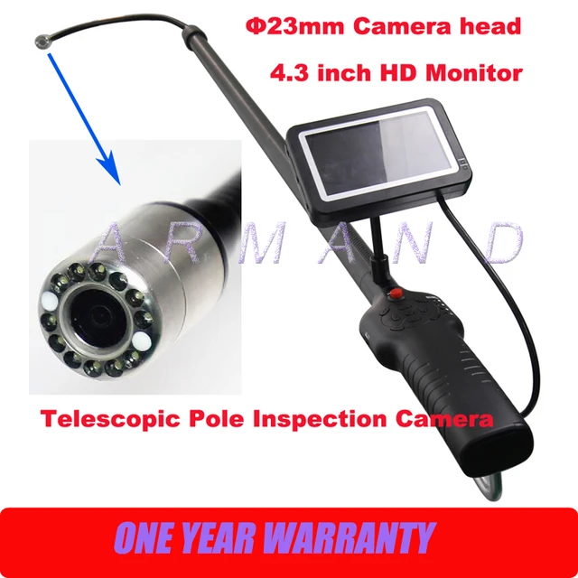 Caméra d'inspection à perche télescopique en Fiber de carbone, Endoscope  industriel léger et Flexible de 23mm - AliExpress