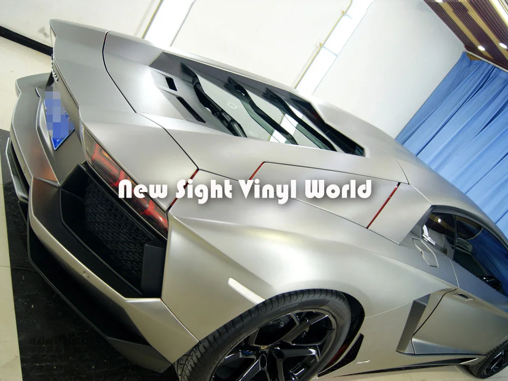 

High Quality Silver Matte Aluminum Vinyl Wrap Roll Air Free For Vehicle Wraps