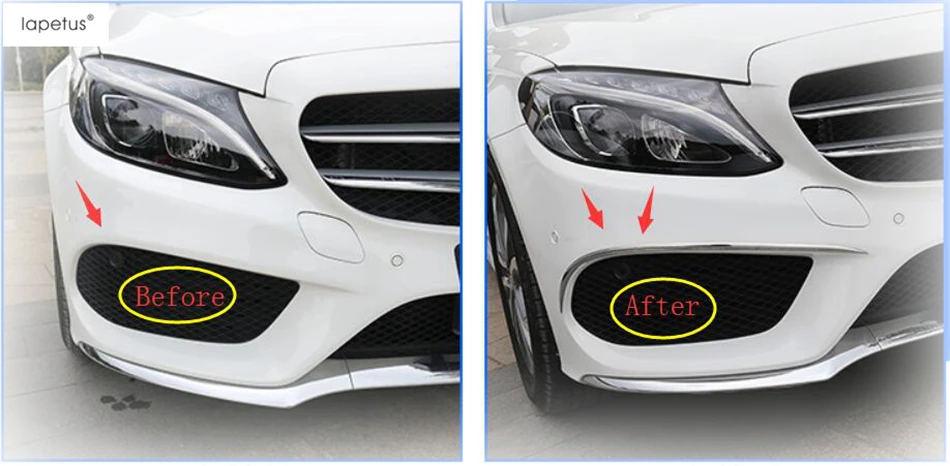 Аксессуары Lapetus для Mercedes Benz C CLASS W205 седан 2015-2021 верхняя полоса переднего