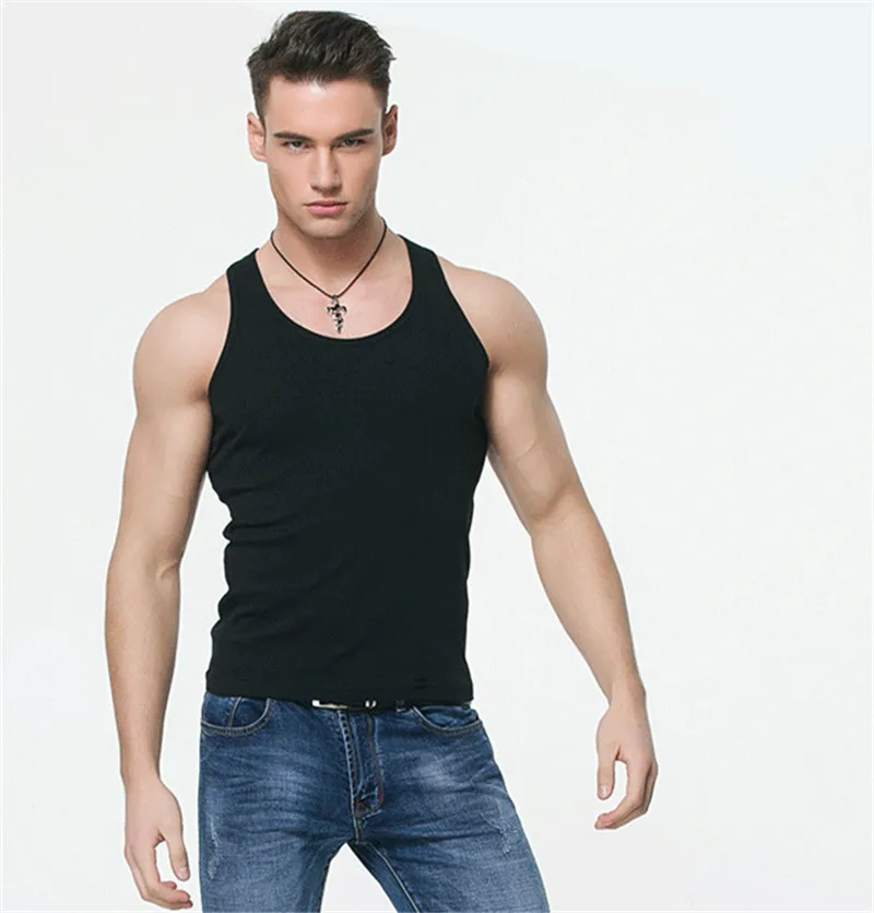Vest Cotton Tank Top Sleeveless Tees 