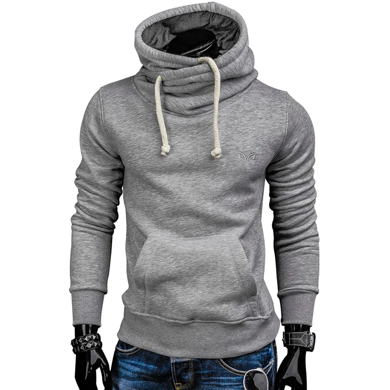 Hoodies Men 2019 Fashion Brand Pullover Solid Color Turtleneck Sportswear Sweatshirt Men'S Tracksuits Moleton S-XXL