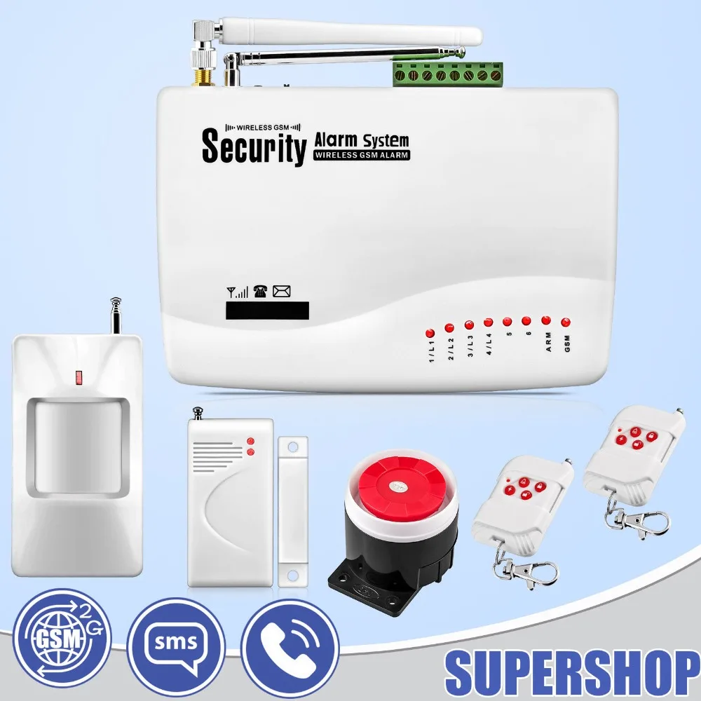 

Wireless GSM Home Security Guard Burglar Alarm System Auto Dialer SMS Call Mobile Phone APP Control YA-300-GSM