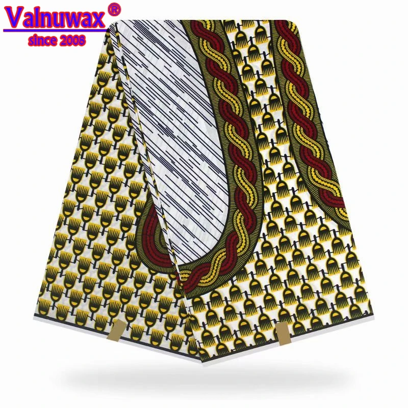 

New design african 100% cotton fabric high quality wax hollandais prints veritable real dutch wax 6yards for sewing dress -YBGAQ