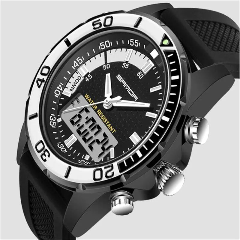 SANDA G Sport Watch LED Digital Wrist Watches Male Clock Relogio