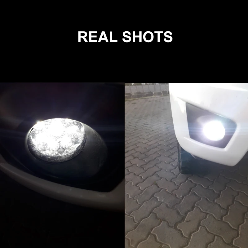 CNSUNNYLIGHT 2Pcs Car Daytime Running Lights Assembly White 6500K Waterproof 12V Auto DRL Fog Day Lights Car-Styling Accessories (8)