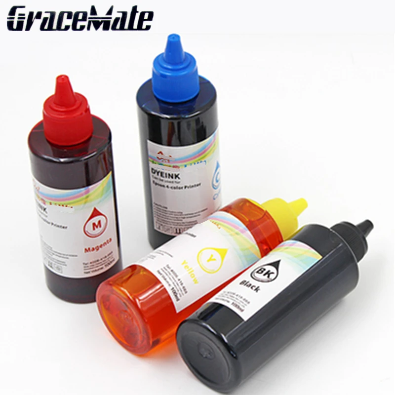 

4x Dye ink for HP 301 Refillable CISS Ink hp300 Refill Cartridge for Deskjet 1050 2050 2050s 3050 Envy 4500 4502 4504 5530 5532