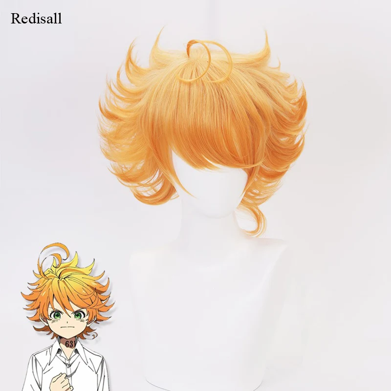 Anime The Promised Neverland Emma Cosplay Wig Cosplay Short Orange