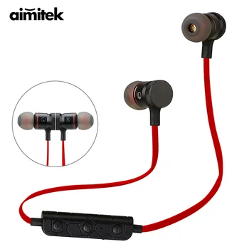 

Aimitek Magnetic Wireless Earphones Bluetooth Sports Headsets Stereo Music Headphones Running Earbuds for iPhone Xiaomi Samsung
