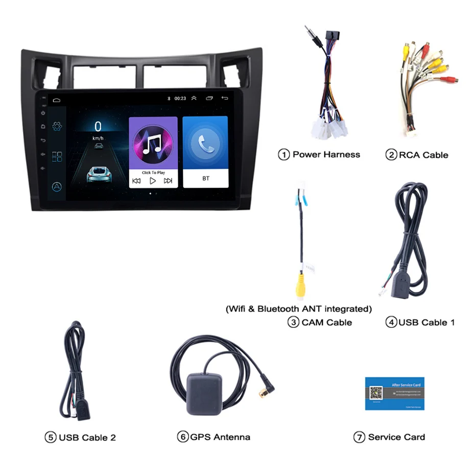 Discount 9 inch 2.5D IPS Tempered HD multi-touch screen Android 8.1 NAVI  for toyota yaris 2008-2011 with Bluetooth USB WIFI support SWC 5