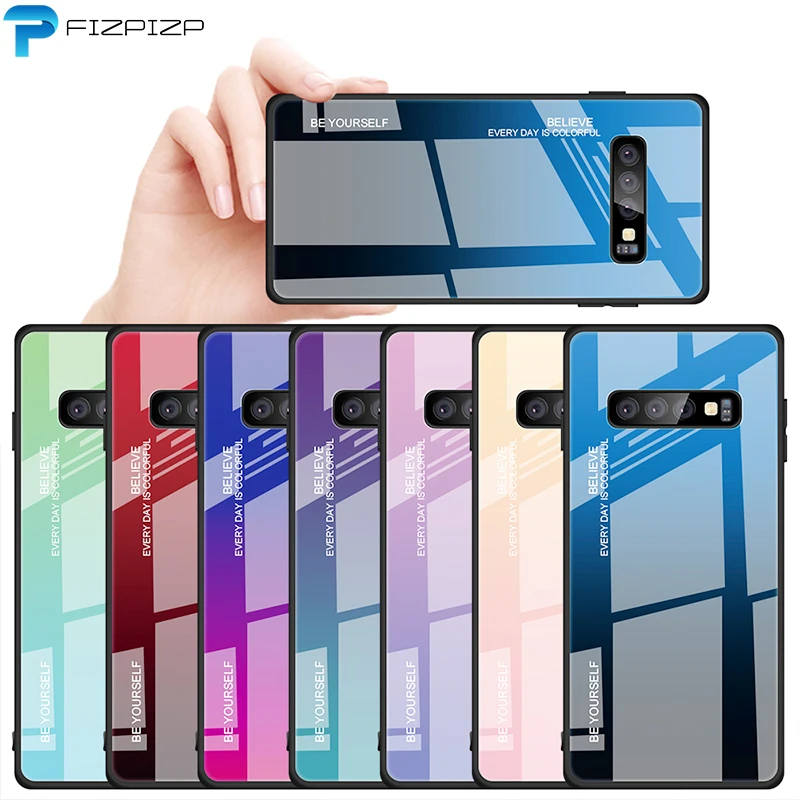 Чехол из закаленного стекла для Samsung Galaxy A6 A7 A8 2018 J4 J6 A30 A50 A20 A10 S10 S10E S8 S9 Plus Note 9 8 M10 M20
