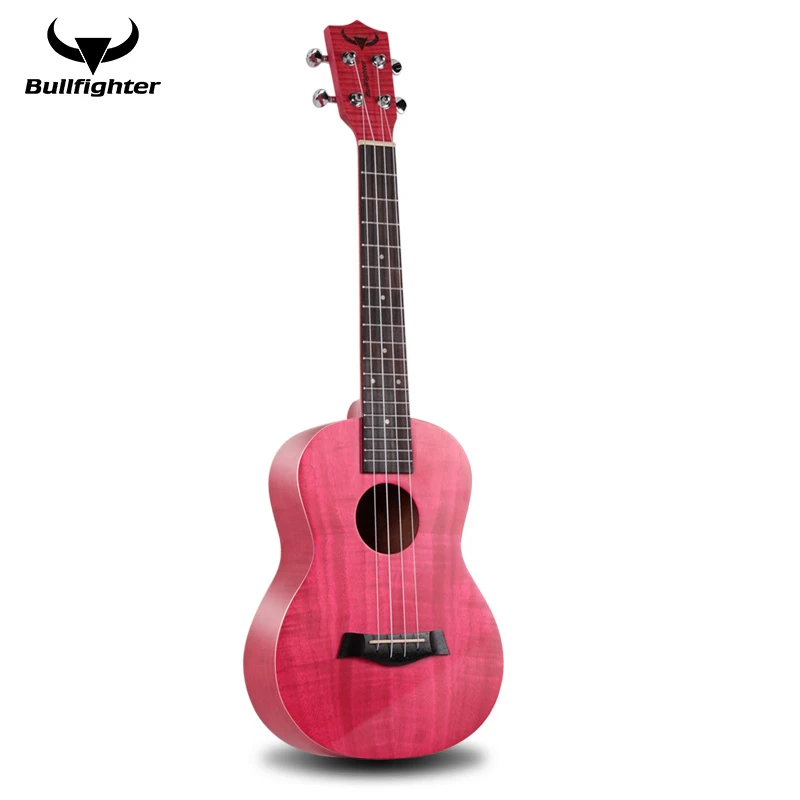 

Bullfighter 21 23 26 Inch OKOUME Ukulele Professional Performance Mini Acoustic Guitar Ukelele Rosered colour guitar ukulele