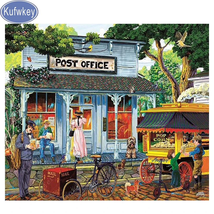 post office,Diamond embroidery sale diamond painting full square new