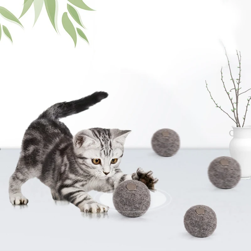 Кошачий мяч игрушки котята серые кашемировые шарики игрушки выдолбленные Дизайн наполнение с кошачьим мячом