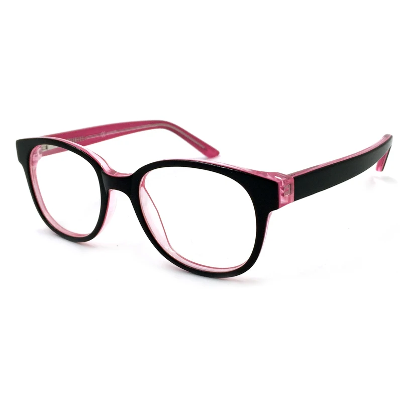 

Laura Fairy Fashion Optical Glasses Frame Men Women Color Block and Flexible Temple oculos de grau feminino