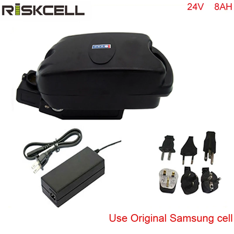 

frog case ebike battery 24v 8ah lithium ion battery with charger and bms