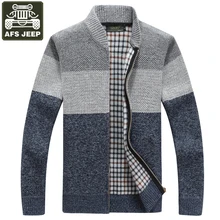 Свитер Для мужчин кардиган кашемира шерстяной свитер Для мужчин v-образным вырезом молния толстые теплые зимние Для мужчин свитер Sueter Hombre тянуть Homme M-3XL
