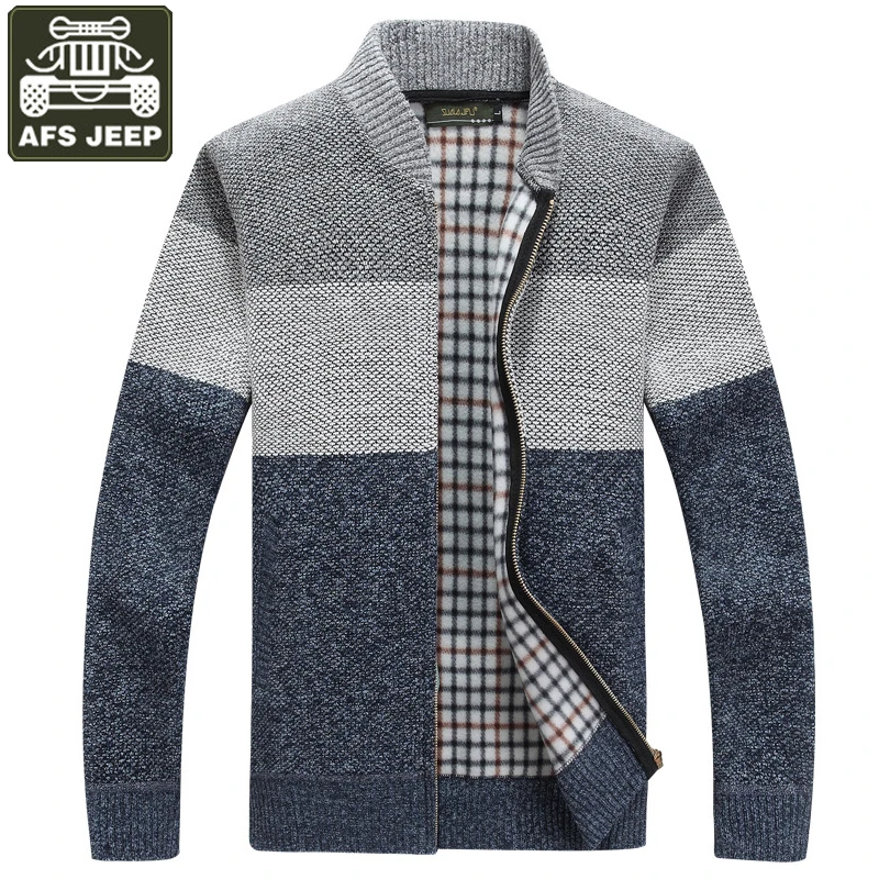 

New Sweater Men Cardigan Cashmere Wool Sweater Men V-neck Zipper Thick Warm Winter Men Sweater Sueter Hombre Pull Homme M-3XL