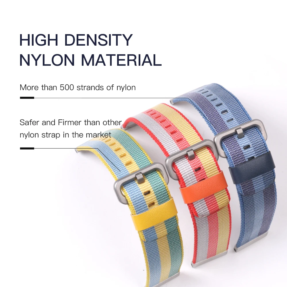 

SIKAI 20mm Nylon Watch Strap For Huami Amazfit Bip Bit Youth Smartwatch Universal Replacement Watch Band For Amazfit GTR 42mm