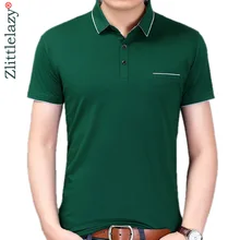 Новинка, летняя рубашка поло, Мужская рубашка поло с коротким рукавом, однотонная приталенная Мужская одежда, одежда для бодибилдинга, уличная рубашка 1076