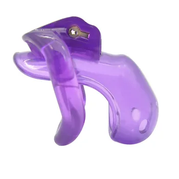 Male Resin Chastity Device,Cock Cage V3 With 4 Size Penis Ring,Cock Ring,Adult Game,Chastity Belt,A380 6