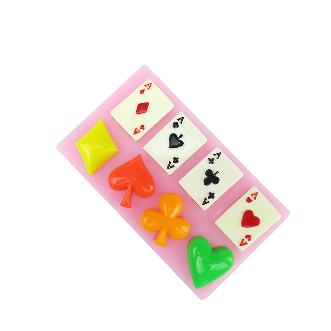 

A Poker Fondant Molds for Cake Decorating Cookie Chocolate Silicone Mold Playing Cards Cake Fondant Mold Kitchen Baking Tools