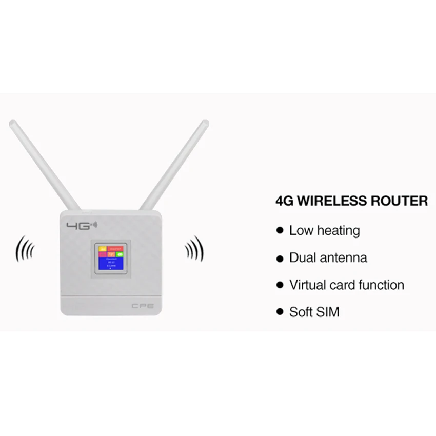 Wireless CPE 4G Wifi Router Portable Gateway FDD TDD LTE WCDMA GSM Global Unlock External Antennas 2