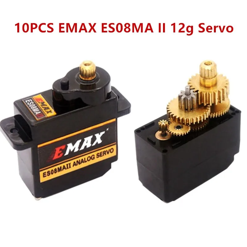 10 шт. металлические сервоприводы EMAX ES08MA II 12 г для Futaba / JR|Детали и аксессуары| |